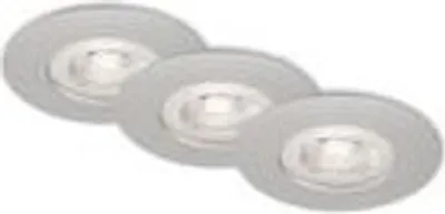 Produktbild von LED Einbauleuchten Dimmbar 3er Set IP44 5 W silber Kunststoff Briloner