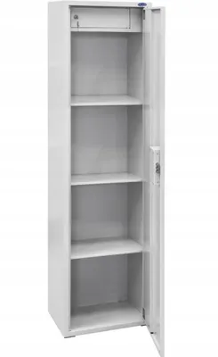 Zdjęcie produktu dla UHL-MASH|Szafa na akta i dokumenty SBS-16, 165x46x34, Szafa Biurowa Metalowa-Zamykana na klucz- 4 sekcje i Skarbczyk, Szafa-Sejf, 28 segregatorów