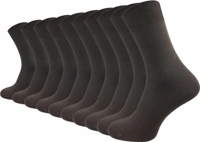 Produktbild von Gawilo  100% Baumwolle Socken (10 Paar) | Komfortbund venenfreundlich | Herren & Damen, Dunkelbraun / 35 - 38