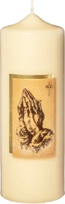 Produktbild von Gedenkkerze, Trauerkerze Champagner 20 x 7 cm, Nr. 69