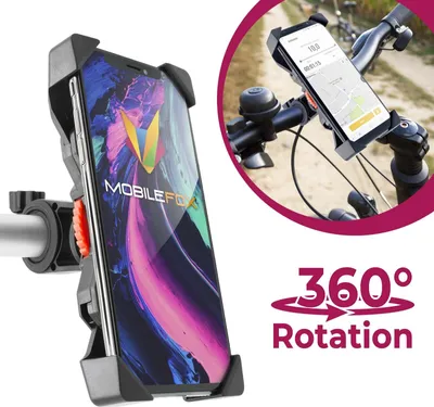 Produktbild von Mobilefox 360° Fahrrad Lenker Handy Halterung Halter Verstellbar Universal