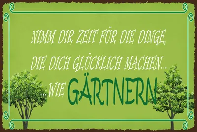 Produktbild von vianmo Holzschild 12x18 cm Glück nimm dir Zeit für Gärtnern