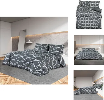 Obrázek produktu pro vidaXL Ložní souprava šedá 135x200 cm bavlna - Povlečení na peřiny