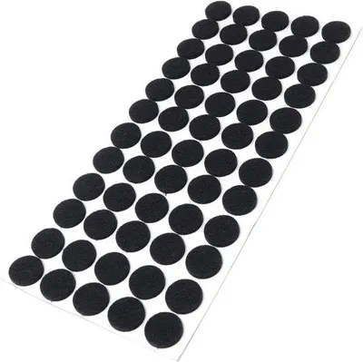 Produktbild von Famanu Selbstklebende Filzgleiter Set von 60 Stück, rund, 20 mm, Möbel- und Stuhlbodenschutz, schwarz