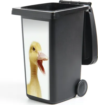 Produktbild von MuchoWow® Mülltonnenaufkleber Porträt eines Entenbabys 38x80 cm - Behälteraufkleber - Mülleimer-Aufkleber - Container-Aufkleber