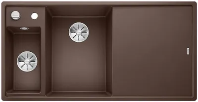 Produktbild von BLANCO AXIA III 6 S, SILGRANIT® PuraDur®, cafe, Becken links, mit Glasschneidbrett
