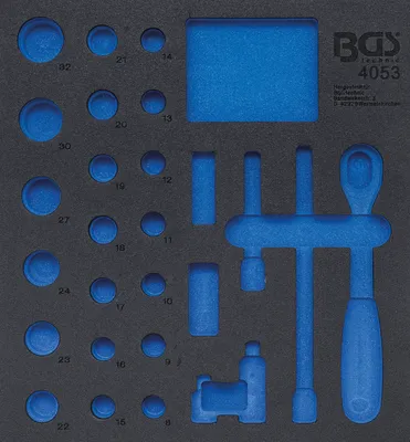 Produktbild von BGS 4053-1 2/3 Werkstattwageneinlage, leer für: Steckschlüsselsatz 12,5 (1/2), 27-tlg.
