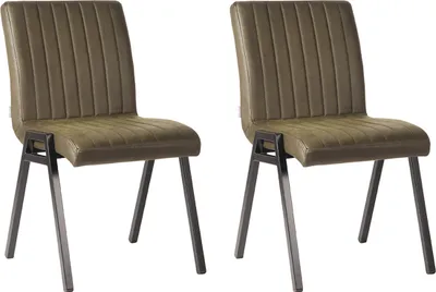 Two identical chairs are shown against a white background.