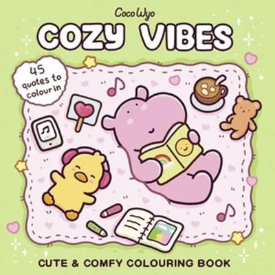 Image de Malbuch Cozy Vibes für Kinder, Tierfreunde & Zitate, 45 handgezeichnete Seiten, 20x20 cm