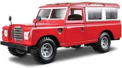 Zdjęcie produktu dla Bburago 18-22063 - Model samochodu - Land Rover Series II (czerwony, skala 1:24) Zabawkowy model samochodu