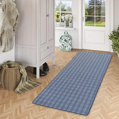 Produktbild von In- und Outdoor Teppich Läufer Beidseitig Cape Cod Dunkelblau Trend, Größe:80x200 cm