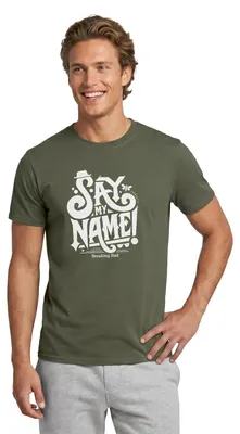 Produktbild von Spreadshirt Breaking Bad Sag Meinen Namen Männer T-Shirt, 4XL, Militärgrün