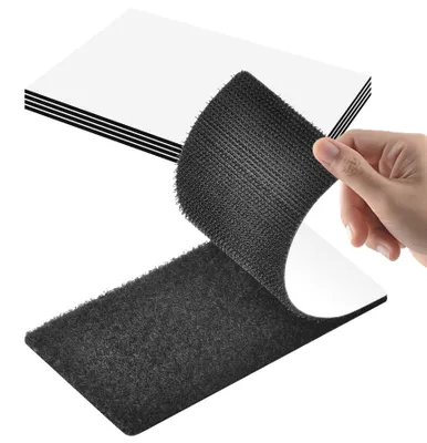 Productafbeelding van Zelfklevend klittenband extra sterk 4 paar 10 cm x 20 cm zwart