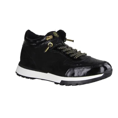 Produktbild von Paul Green 5200-024 Damen, Sneaker, Leder/Lack, Schwarz, Wechselfußbett - Damenschuhe Top Trends, Schwarz, leder (k-lack/s. suede)
