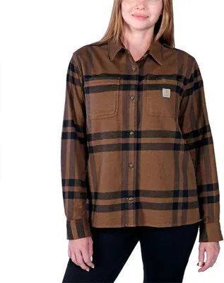 Produktbild von Carhartt Midweight Flannel Plaid Langarmhemd Braun S Braun S