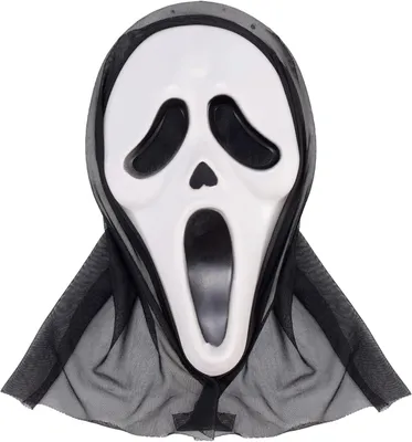 Produktbild von Costumed Scream Halloween Horror Maske - für Herren & Damen als Kostüm für Halloween - Kostümmaske Ghostface Verkleidung Ghostmaske