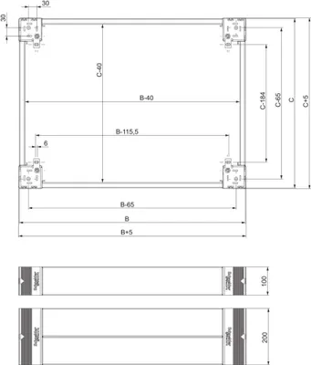Obrázek produktu pro Schneider Electric NSYSPF16200, 1600 mm, 200 mm