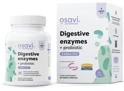 Imagen del producto de Osavi: Enzimas digestivas + probiótico, 60 cápsulas
