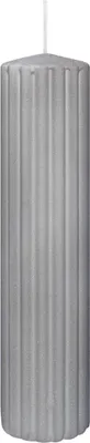 Produktbild von Kerzen Stone Grooves Grau 200 x Ø 50 mm 4er Set