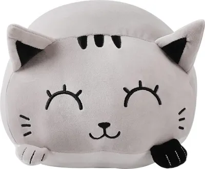 Produktbild von I-TOTAL® Dekoratives Kissen für Bett Sofa Bequem und kuschelig graue Katze
