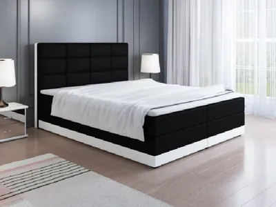 Obrázek produktu pro Čalouněná postel 200x200 LILLIANA 1 - černá / bílá