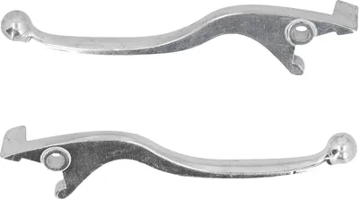 Immagine prodotto di Coppia di leve freno 0,3 pollici foro di montaggio argento sostituzione per Yamaha moto ciclomotore ATV