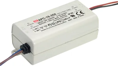 Produktbild von MEANWELL APC-16-350 - LED Schaltnetzteil ohne PFC - 16,8W 12-48V/350mA CC