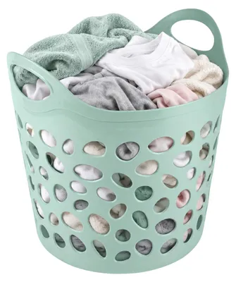 Produktbild von Plasticforte Flexibler Waschekorb/Aufbewahrungskorb - grun - 35 l
