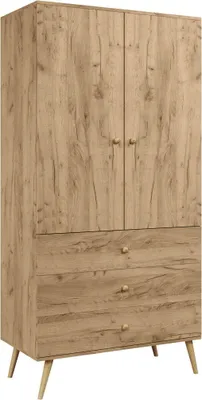 Produktbild von Schrank Bolea 2D3S 100 cm - Eiche Craft Gold