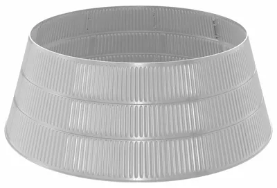 Image de vidaXL, Décoration de sapin de Noël, Conique, Argent, Ø 73 x 25,5 cm, Plastique