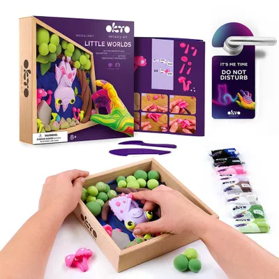 Produktbild von "Kleine Welten" DIY Tonset 21x21 cm. Fledermauskunst