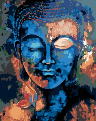 Obrázek produktu pro Zuty - Malování podle čísel - BAREVNÝ BUDDHA, 40x50 cm, vypnuté plátno na rám