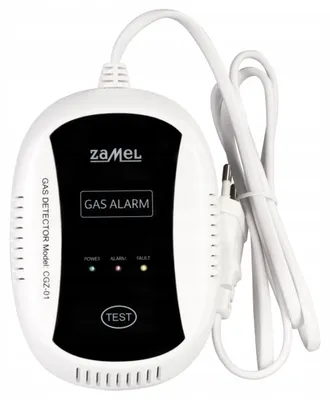 Image de Zamel | Détecteur de gaz CGZ-01 - 230V - Blanc - Sécurisé - Détection de propane et butane