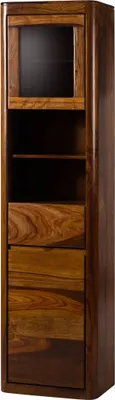 Image de MASSIVMOEBEL24 | Armoire 50x35x193 en bois de Sheesham  noisette laqué TORONTO #311