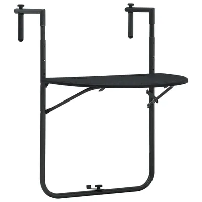 Produktbild von Balkonhängetisch Schwarz 60x64x83,5 cm Kunststoff Rattanoptik , Gartentische Design 2024