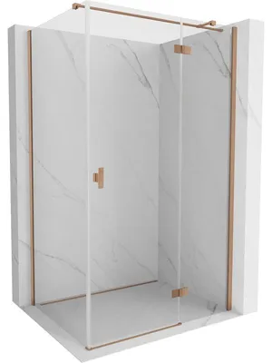 Obrázek produktu pro Mexen Mist-H T sprchový kout křídlový pravý 95 x 80 cm, transparentní, kartáčovaná měď - 8A5T-095-080-65-00-P