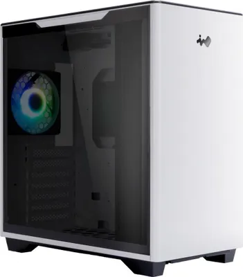 Produktbild von IN WIN Development A5 Midi-Tower Tempered Glass - weiß - Midi/Minitower - Lüfter