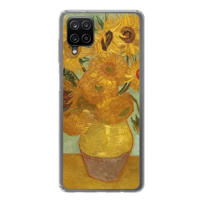 Produktbild von MuchoWow® Handyhülle Schutzhülle Hülle für Samsung Galaxy A12 Sonnenblumen - Vincent van Gogh Silikon Softcase Handy Hülle - Bild
