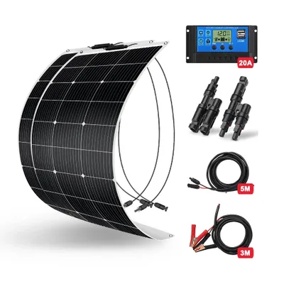 Obrázek produktu pro DOKIO Flexibilní solární panel, možnosti 100W/200W, vodotěsné provedení, 200W sada