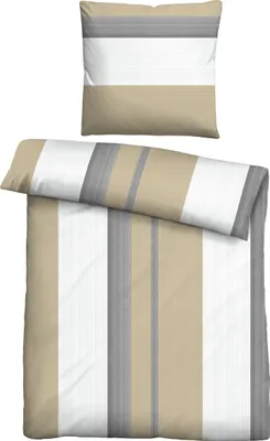 A bedding set including a pillowcase and a duvet cover, displayed flat against a white background.