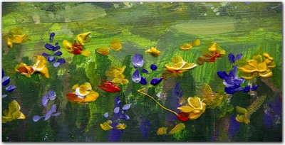 Produktbild von Coloray Bild aus Leinwand 120x60 Leinwand Dekoration - Malerei Blumen