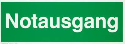 Produktbild von SafetyMarking Fluchtwegschild Folie B300xH105 mm Notausgang langnachleuchtend