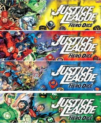 Produktbild von Set-Justice League: Hero Dice (4- Set, Batman, Superman, Green Lantern & Flash, Deutsch)