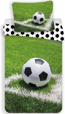 Produktbild von Baumwollbettwäsche 140x200+1p70x90 Fußball