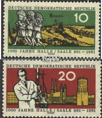 Produktbild von Briefmarken DDR 1961 Mi 833-834 (kompl.Ausgabe) postfrisch 1000 Jahre Stadt Halle