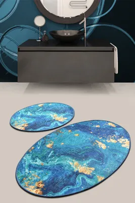 Produktbild von Mijolnir, Marbling- CHL2405, Bunt, Badematten, 700 gr/m², 100% Samtstoff