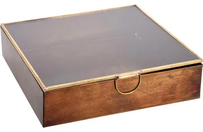 Produktbild von Schmuckschatulle, Kästchen für Kleinigkeiten, Organizer aus Metall, 20 x 13 cm