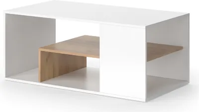 Immagine prodotto di Tavolino da salotto Vicco Edgar Rovere bianco/dorato 110 x 59 cm, Model 55603