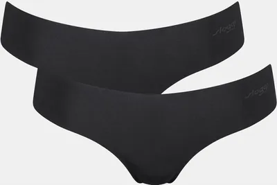 Produktbild von sloggi Damen String 2-Pack ZERO Microfibre 2.0 Hipstring - BLACK - Größe M