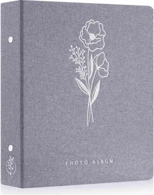 Produktbild von Fotoplattenalbum 10x15 cm 400 Taschen Leinen Grau
